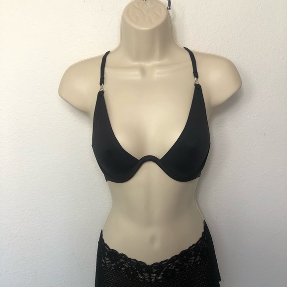 🔥2for$40🔥 FREE PEOPLE ARI UNDERWIRE BLACK BRA - Picture 8 of 13